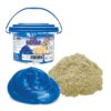 Lexibook, 2-in-1 Metallic Sand and Slime Bucket - Blue/Beige CRSLIM7