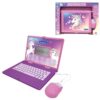 Lexibook, Unicorn Bilingual Educational Laptop, 164 Activities, English/French Learning, Mathematics, Logic, Music, Pink/Purple, JC601UNIi1