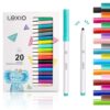 Lexio Washable Markers For Kids, 20 Vibrant Coloring, Washable Non Toxic Markers for Toddlers, Conical Tip, Drawing Essentials for School Classroom, Coloring Book, Art & Craft Supplies