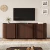LFGUIZO Mid Century Modern Fluted TV Stand for TVs up to 70", TV Console