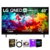 LG 43 Inch QNED75B Series 4K Smart webOS TV Bundle