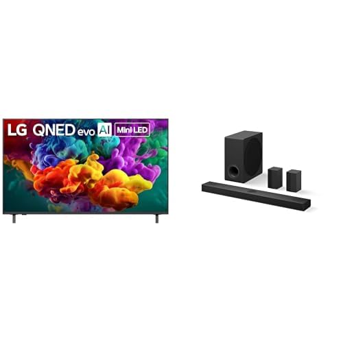 LG 65-Inch Class QNED evo AI QNED84B Series Mini LED 4K Smart TV (65QNED84BUA, 2026) S80TR 5.1.3 ch. OLED evo TV Matching Home Theater Soundbar with Rear Surround Speakers and Wireless Subwoofer