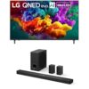 LG 65-Inch QNED evo QNED84B Mini LED 4K Smart TV (65QNED84BUA, 2026) Bundle S90TR 7.1.3-Ch Soundbar, Dolby Atmos, Dolby Vision, Wow Orchestra, WOWCAST, Rear Speakers, Wireless Subwoofer