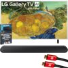 LG 65 Inch Gallery TV with Frame LX7B Mini LED 4K Smart TV 2026 65LX7BPUA Bundle with Samsung HW-S50B 3.0ch All-in-One Soundbar, 2X HDMI Cable and Deco Gear Home Theater Beginner's Guide