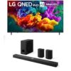 LG 75-Inch QNED evo QNED84B Mini LED 4K Smart TV (75QNED84BUA, 2026) Bundle S95TR 9.1.5-Ch Soundbar, Dolby Atmos, Dolby Vision, Wow Orchestra, WOWCAST, Rear Speakers, Wireless Subwoofer