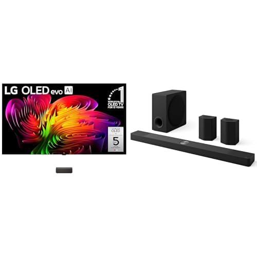 LG 83-Inch Class OLED evo AI 4K W6 Wallpaper Series Smart TV (OLED83W6PUA, 2026) S95AR 9.1.5 ch. Home Theater Soundbar with Wireless Subwoofer, Dolby Atmos Audio, TV Synergy, Wow Interface