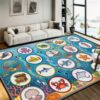 LGGLOVELIN Ocean Life Area Rug, 6x9ft Sea Animal Game Playroom Carpet