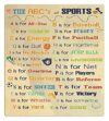 LHAOEEEYG Typography Sports Metal Sign Vintage Retro Alphabet Chart Wall-Art for Man Cave Bar Club Room 8 X 12 inch