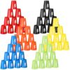 Libima 72 Pcs Sports Stacking Cups Set Stack Cup Party Game Speed Training Game for Adult Family Party Challenge Competition Travel Gift, 6 Colors