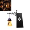 Library Lantern-Decorative Bookshelf Lighting, Reading Bookshelf Lamp, Miniature Hanging Shelf Lamp for Bookworms, Vintage Fantasy Book Nook Lamp, Portable Shelf Decor, Gift for Lovers ，Black1：1