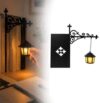 Library Lantern Bookshelf Lamp, Vintage Hanging LED Light with Bookend-Style Base, Warm Decorative Lighting for Reading Corner Book Nook Home Study, Unique Gift for Book Lovers (1 PCS)
