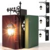 Library Lantern Mini Bookshelf Lamp,Library Lantern-Decorative Bookshelf Lighting, Reading Book Shelf Lamp Lights Between Books for Bookworms Or Study Reading Corner Home Library (3PCS)