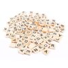 LICAEVEY Wooden Puzzle Tiles, 100pcs Wooden Letters & Numbers for Spelling, Alphabet Chips for Early Education Craft, Preschool Teaching Tool for Classroom Home School