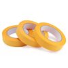 Lichamp 3 Pack 1 inch Yellow Masking Tape, Orange Washi Tape for DIY Crafts & Artist Arts, Painting, Decoration, 0.95 inch x 55 Yard x 3 roll, 0310YL(Total 165 Yards)