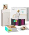 Liene Pearl N200 Pro Portable AI Photo Printer, Gold, 100 Sheets 2x3 Adhesive Paper & 10 Cartridges Bundle