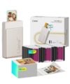 Liene Pearl N200 Pro Portable AI Photo Printer, Gold, 150 Sheets 2x3 Adhesive Paper & 15 Cartridges Bundle