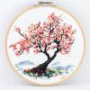 Life Tree Cross Stitch Kits for Beginners Adults,11 CT Patterns Dimensions Embroidery Kits Arts Craft Kits, Home Decor 13.7 x 13.7in,35x35cm（502 A