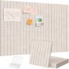 Lifewit Large Felt Bulletin Board, 6 Pack Cork Board Alternative for Walls, 36"x 24" Total Size with Self-Adhesive, Message Board Pin Board with 30 Pushpins for Office Decor, Home, Classroom, Oatmeal