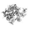 LIFKOME 20 Pcs Round Magnetic Refrigerator Clips with Stainless Steel Sturdy Material and Sleek Silver Design for Home and Office Use, Versatile Paper Holder and Fridge Organizer