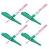 LIFKOME 4pcs Green Long Tip Woodworking Ink Marker Pen with Oil-based Waterproof Paint, Rapidly Dried Marks, Refillable Plastic Construction Marker for Metal and Concrete in Workshop