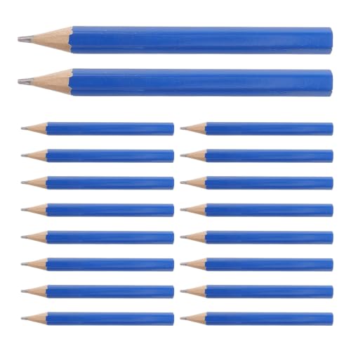 LIFKOME 50pcs Pre-sharpened Short Blue Wood Golf Scoring Pencils for Practice Rounds and Classroom Activities, Reliable Writing Small Golf Event Favors, Portable Hexagonal Shape, Bulk