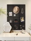 Lightomorrow 0.47" Thick Felt Pin Board Tiles, 12 Pack 11.8 x 11.8 in Bulletin Board 48" x 36", Cork Board Alternative with Adhesive & 30 Push Pins for Home Office Classroom, Black