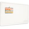 Lightomorrow Bulletin Board, 24 x 18 Inches Cork Board Alternative Decorative Felt Pin Board with Safe Removable Adhesives & 31 Push Pins for Home Office Classroom Walls-Creamy White