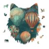 Light Orange Balloon Puzzles for Adults, 175 Pieces, Wolf Shape