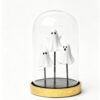 Light Up Halloween Ghost Night Light, 3 Mini Figurines in Dome Lamp for Bedroom Nightstand, Cute Spooky Tabletop Decor with Warm LED Glow