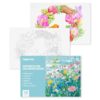 Lightwish Watercolor Coloring Book for Adults & Beginners, 100% Cotton 300gsm/140lb Acid-Free Hot Press Paper, 8.3 x 5.6 Inches, 15 Sheets, Floral-Themed