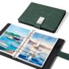 Lightwish Watercolor Sketchbook,100% Cotton Acid Free Watercolor Journal,300gsm/140lb Hot Press Watercolor Paper for Artists,Adults,Students,20 Sheets,9.25 * 6.3 Inches(Leather Green)