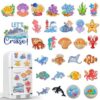 Liliaafar Diamond Painting Magnets Set Diamond Art Magnets for Fridge Refrigerator Magnetic Stickers for DIY Crafts 5D Gem Rhinestones Art Painting Kits for Adults Beginners(30 Pcs,Sea Animal)