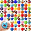 Liliful 72 Pcs Mini Stress Balls Bulk for Adults, Foam Sensory Fidget Toys for Party Favors, Classroom Prizes, Goodie Bags, Holiday Gifts, Hand Exercise, Assorted Cute Designs(Cute)