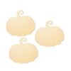 Lilihuimaoyi 20 Pieces Unfinished Pumpkin Shapes Wooden Ornaments Blank Craft Cutouts DIY Painting Discs for Kids Classroom Scrapbook Halloween Festival, 27x30cm 3Pcs