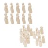 Lilihuimaoyi 40 Pieces 65mm Unfinished Natural Peg Doll Set Making Toy