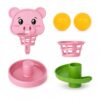 Lilihuimaoyi Ball Drop Toy for 0-3 Years, Spiral Early Educational Toy, Pig Head Basketball Hoop, 2 Layers + 2 Balls