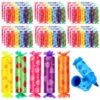 Limbeuuu 108 Pcs Mini Highlighters Set, 6 Pastel Colors Candy-Shaped Cute Highlighters with Chisel Tip, Compact Plastic Marker Pens for Office Planning, Diary Decor, Greeting Card Art Supplies