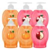 Limited Edition Fall Scented Hand Soap with Pump | Pumpkin Scent | Pecan Pie | Red Apple, Kitchen or Bathroom Liquid Hand Soap, 6-7.5 fl oz Bottles (Pumpkin + Red Apple)