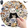 LINAYE 150PCS Animals Stickers Vinyl Safari Zoo Animals Stickers for Kids
