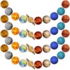 Lincia 4 Pcs Outer Space Banner Galaxy Solar System Hanging Garland Planet Theme Space Party Decorations for First Trip Around The Sun Bedroom Birthday Decorations