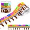 Lincia 65 Ft Colorful Paintbrush Bulletin Board Borders with Cute Faces Art Painting Border Trim Rolled Classroom Decoration for Back to School Classroom Preschool Kindergarten Chalkboard Wall Decor
