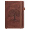 Lined Journal Notebook Hardcover Leather Bound 200 Pages A5 Brown Diary