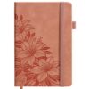 Lined Journal Notebook Hardcover Leather Bound 200 Pages A5 Floral Diary