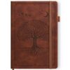 Lined Journal Notebook Hardcover Leather Bound 200 Pages B5 Brown Diary