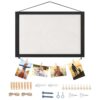 Linen Cork Board - 16x12 Inch Wall Bulletin | Decorative Memo Board, Beige