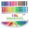 Lineon 100 Pack Gel Pens Set, 50 Colors Gel Pens with 50 Refills Gel Pen Set for Adult Coloring Books Drawing Doodling Art Markers