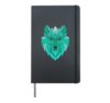 Lines Art Wolf Dog Face Hunter Hardcover Journal, Black