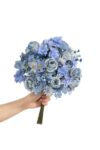 Ling's moment Artificial Blue Flowers, Filler Combo for Wedding, 50 pcs