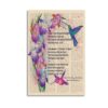 Linnzzs Hope is The Thing with Feathers Canvas Wall Art Emily Dickinson Poetry Poster Flower and Bird Print Stretched for Living Room,Bedroom,Classroom Etc