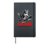 LINUS - Cute Boy Name with cool with cool Cat & Skateboard Hardcover Journal, Black